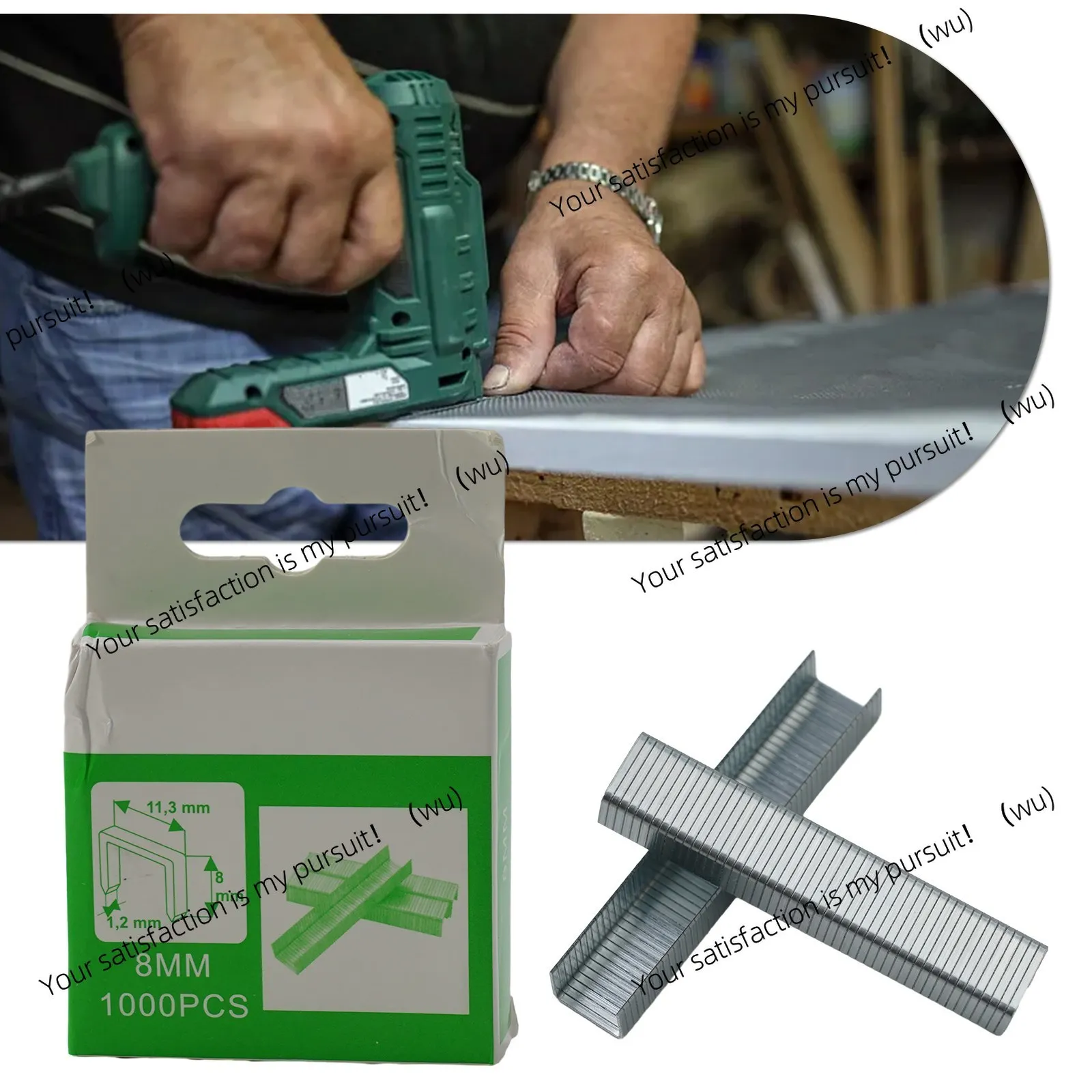 1000 pcs, U/door/T/staple machine, suitable for woodworking furniture, home DIY decoration, hand tools - view 4