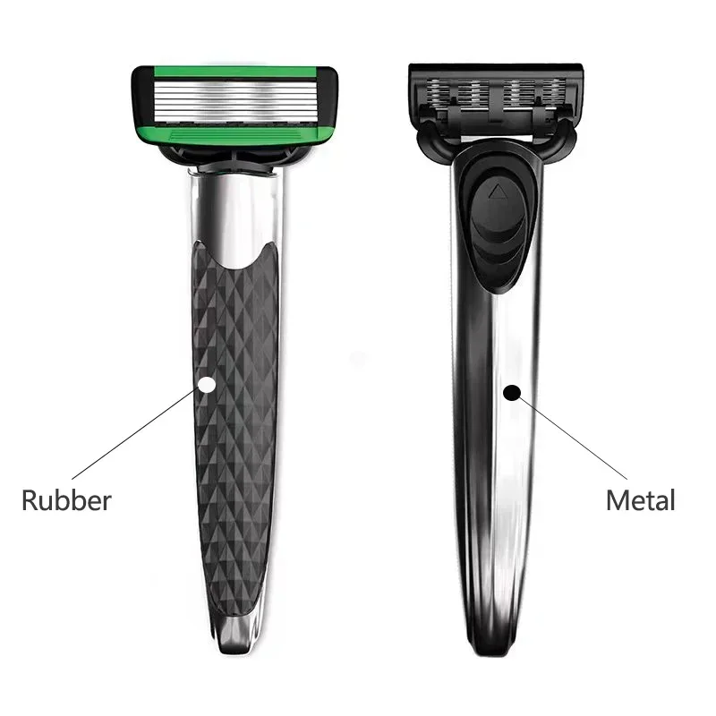 Manual Razor For Men 7-Layer Blade Shaving Knife with Stainless Steel Hook Replaceable Blades Old Style Blades Shaver