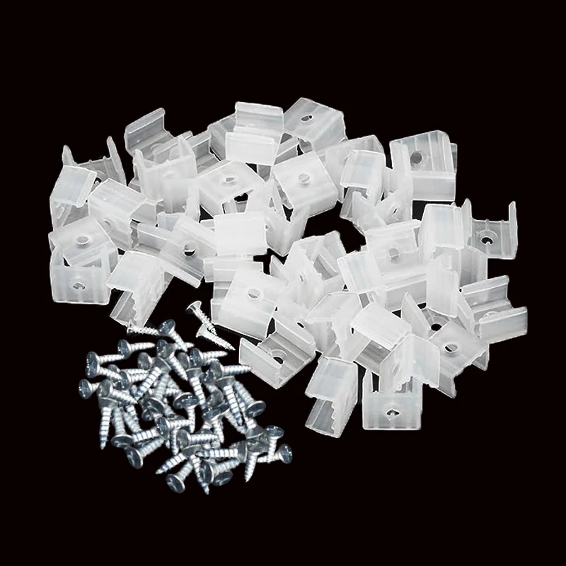 6mm 8mm 12mm 14mm LED Fix Clips Holder Connector Accessories With Screws For 2835 5050 Neon Light Mounting Fixing Accessories