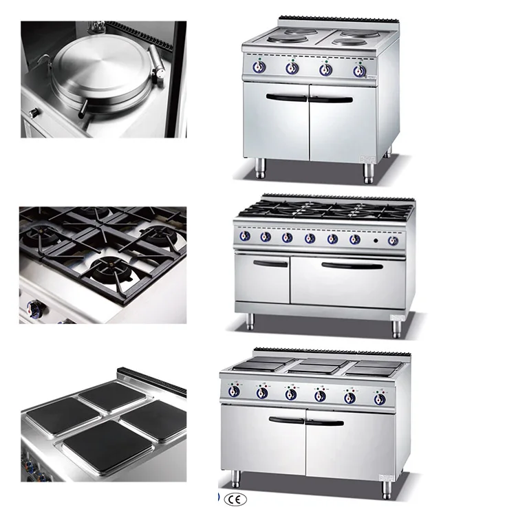 Commercial Kitchen Appliance 48 Inch Gas Range With Double Oven