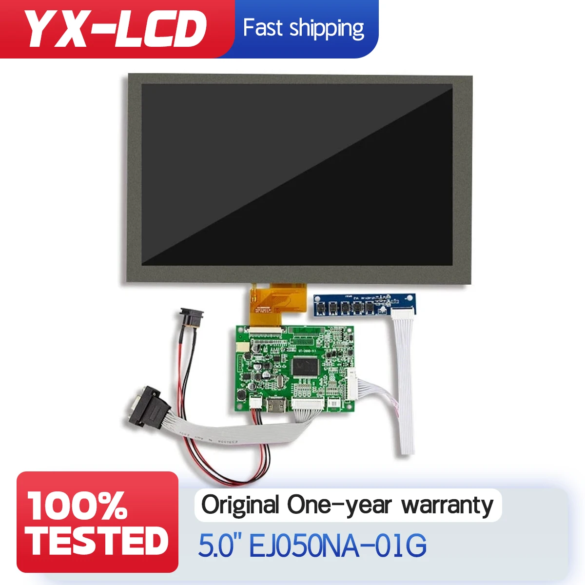 

Original 5 inch EJ050NA EJ050NA-01G 800x480 LCD Module RGB Interface MID UMPC MP3 PMP Car Reversing Projector Driver Display Scr