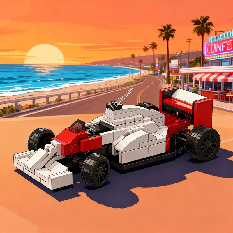 

183pcs MOC McLarenesd Alain Prost City Champions Model Building Blocks Construction Christmas Gifts DIY Creative Toy Idea Brick