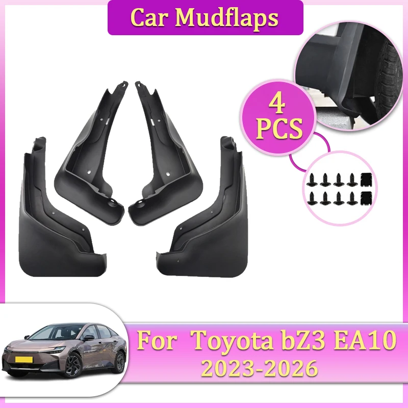 

Car Mudflap Accessories For Toyota bZ3 EA10 2023~2026 Mudguard Parts Splash Fender Flare Cover Guard Auto Part Mud Protect Tires