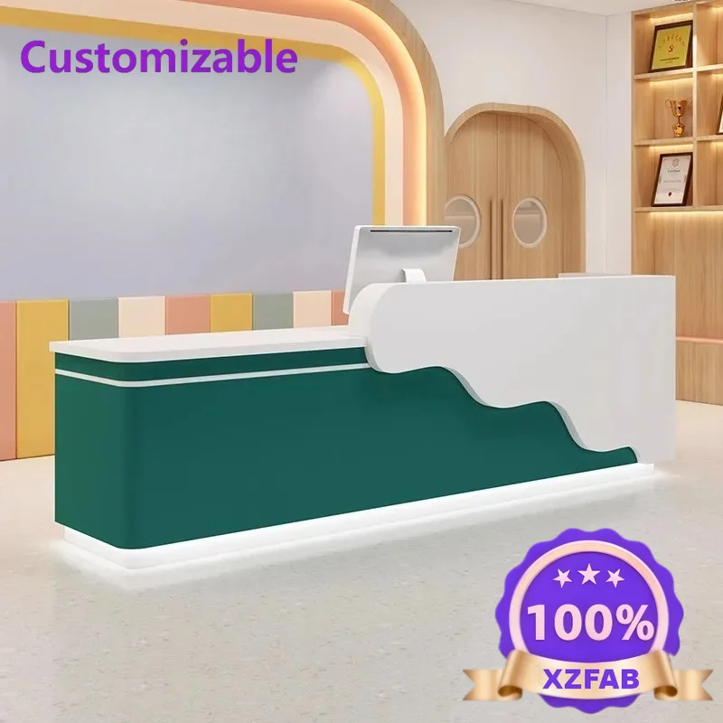 Factory Direct 2026 Company paint front desk reception desk training institution high-end kindergarten early education center