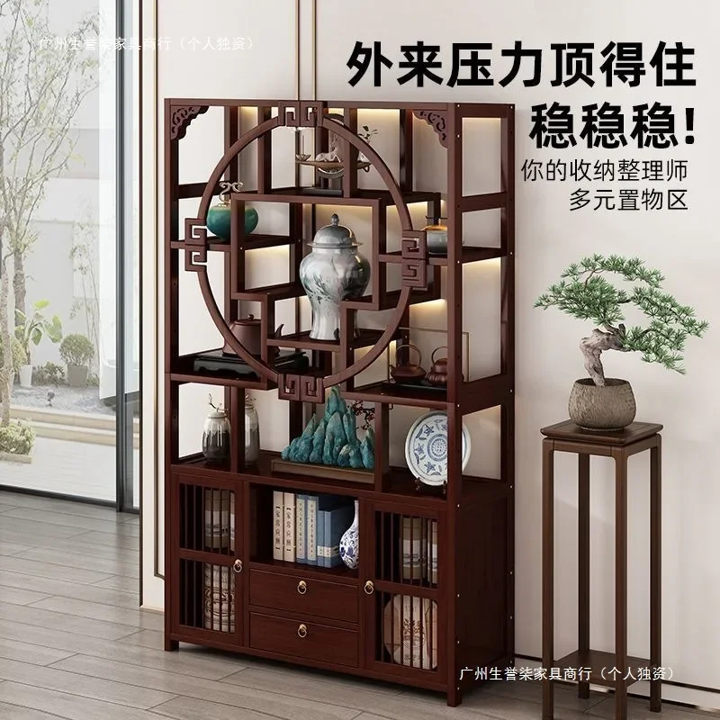 Bogu rack cabinet rack new Chinese rack non-solid wood  set display cabinet living room partition Duobao Pavilion