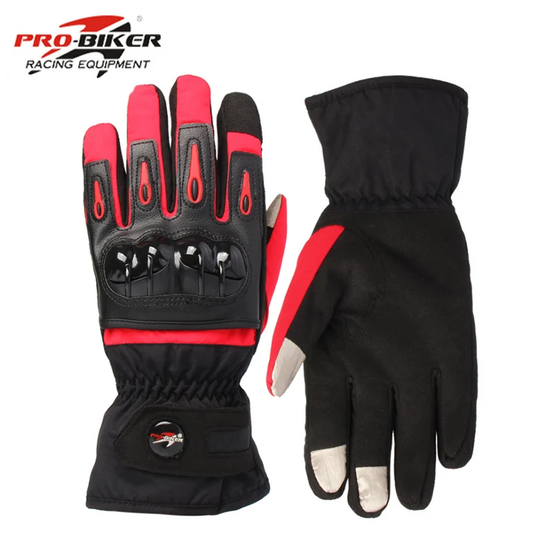 Guantes de invierno para motocicleta, artículo cálido y 100% impermeable, prenda resistente al viento, MTV08