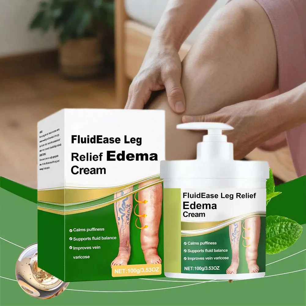 100g﻿ Leg Therapy Edema Care Cream Repair Varicose Veins Antiedematous Foot Improves Circulation Anti Edema Ointment