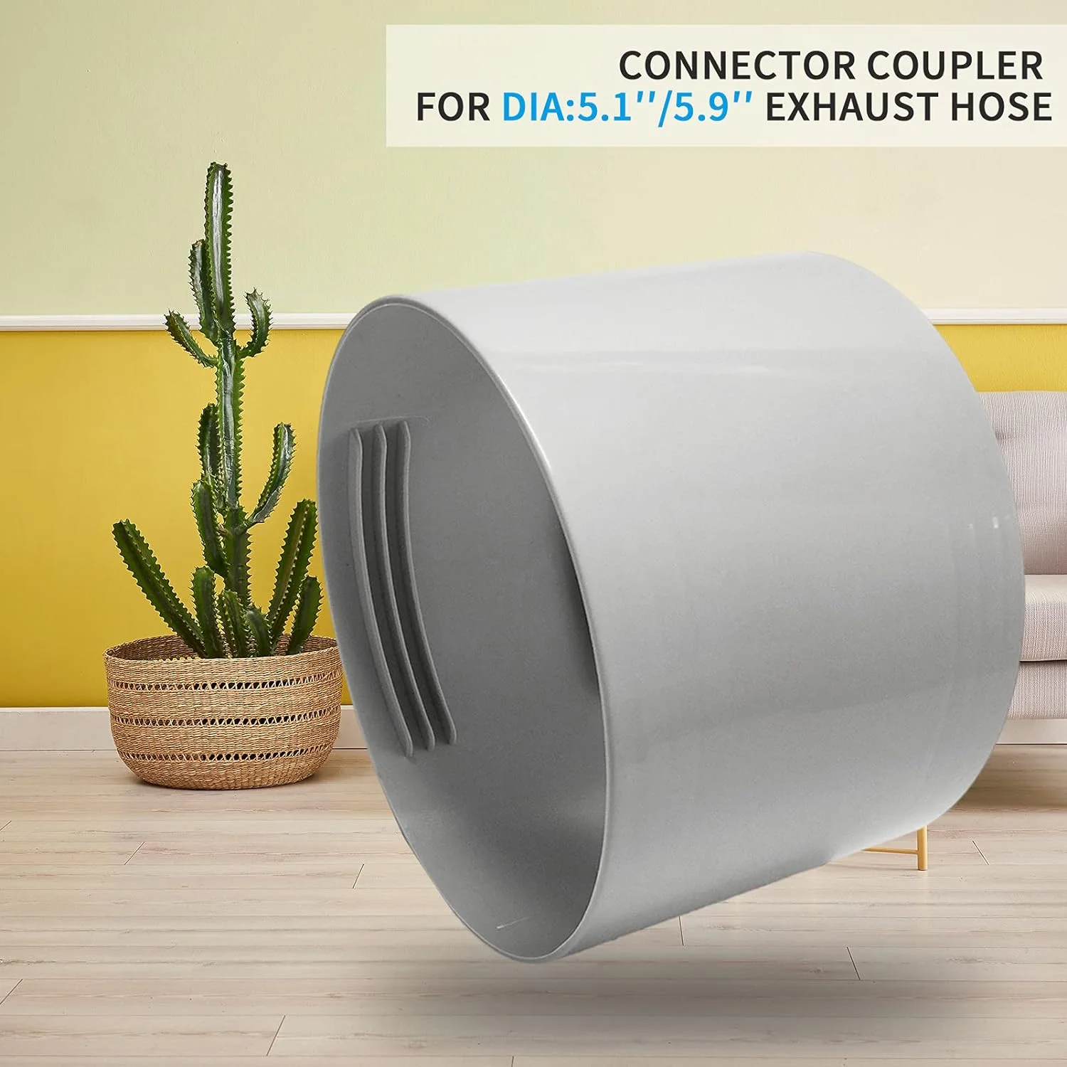 Удлинитель шланга кондиционера, 5-дюймовый, портативный соединительный соединитель выхлопного шланга переменного тока подходит для часовой стрелки и счетчика