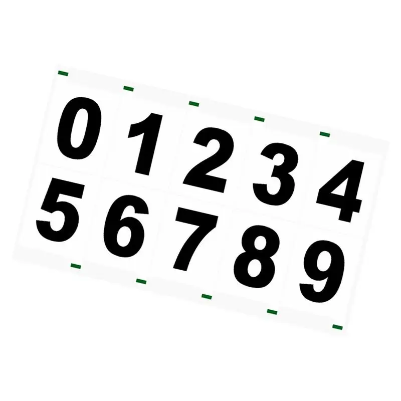 Yansıtıcı Numarası Etiket 0-9 Yansıtıcı Görünmez Dijital Etiket Plaka Numarası Su Geçirmez Ev Numaraları Dış Mekan