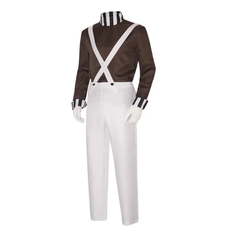 Movie Loompa Oompa Cosplay Costume Adults Chocolate Factory disguise Clothing Halloween Carnaval Party Suit