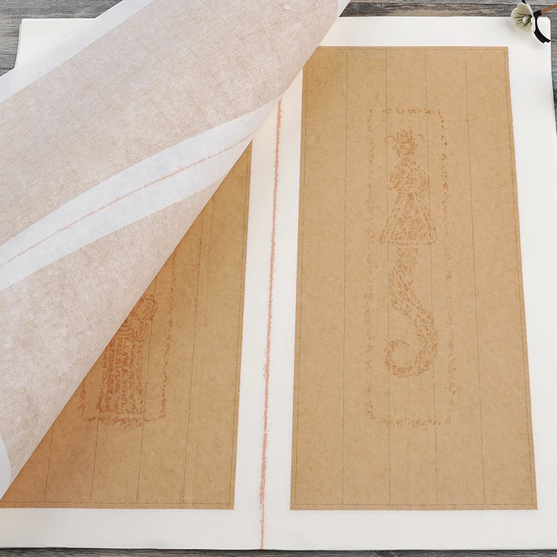 Retro Xuan Paper Letterhead Chinese Small Regular Script Brush Calligraphy Rice Paper Chinese Hard Pen Calligraphy Letter Papier