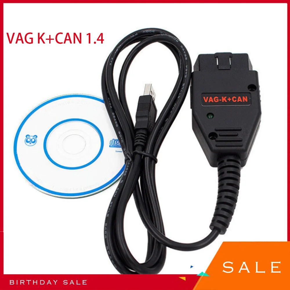 

2023 VAG K CAN Commander 1.4 Scan Tool VAG K+CAN Commander 1.4 OBD2 Scanner Diagnostic Tool Interface K-line For VW For AUDI