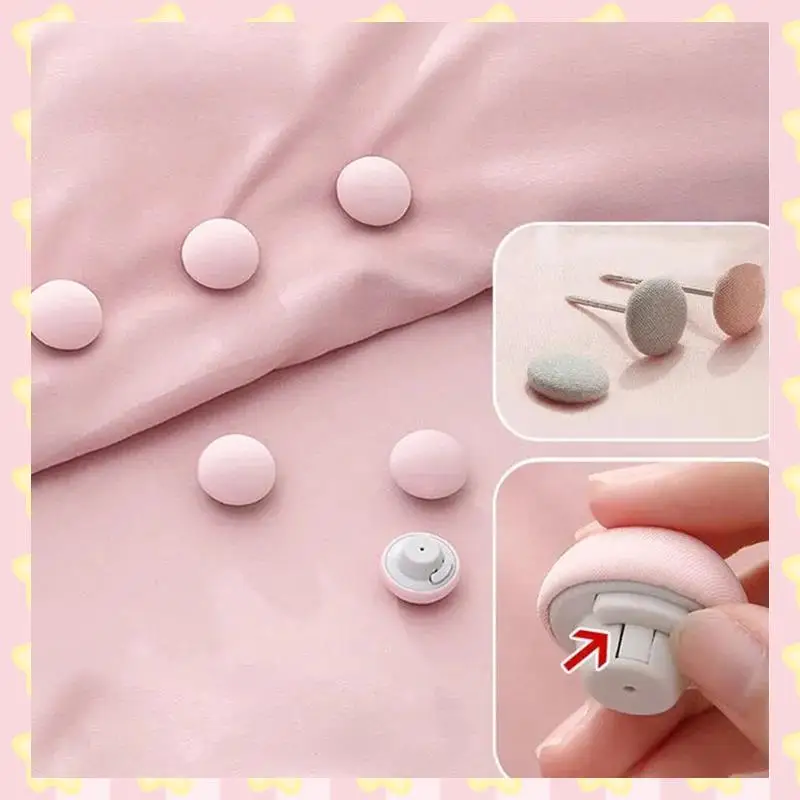 

AB51 40PCS Bedsheet Quilt Clip Duvet Cover Blanket Textiles Fix Buckle One Button Unlock Anti Slip Grippers Home Accessory