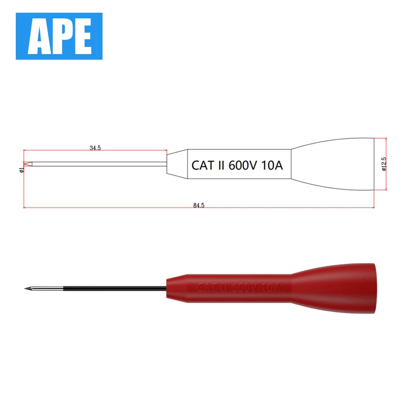 12 Stuks 2Mm/4Mm Multimeter Test Snoeren Kit Met Alligator Clips Met Isolatie Draad Piercing Sonde