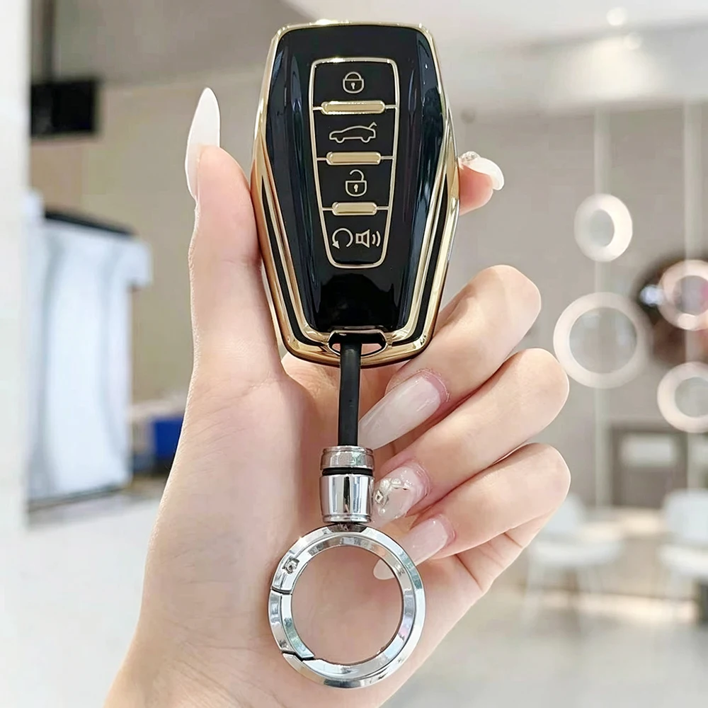 TPU Car Remote Key Case Cover for Geely Emgrand X7 EX7 Coolray 2019-2020 Auto Styling Fob Holder Shell Accessories