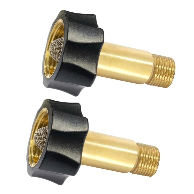 F68D 2Pcs 7110166 Brass Pressure Washer Inlet Set Cleaning Pressure Washer Inlet Fitting for Models 510020, 520004, 520006