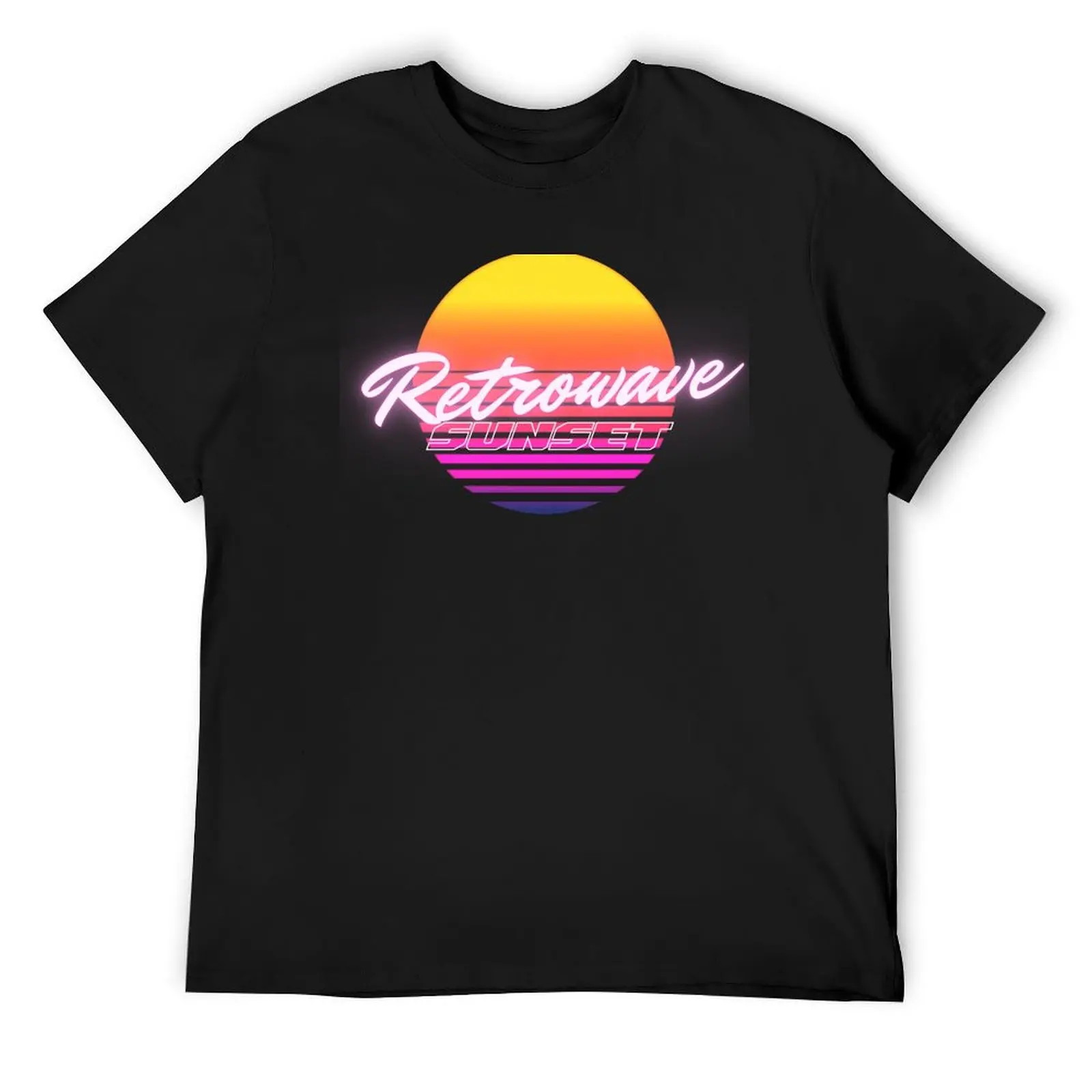 

Retrowave Sunset T-Shirt animal prinfor boys anime stuff tops oversized t shirts for men