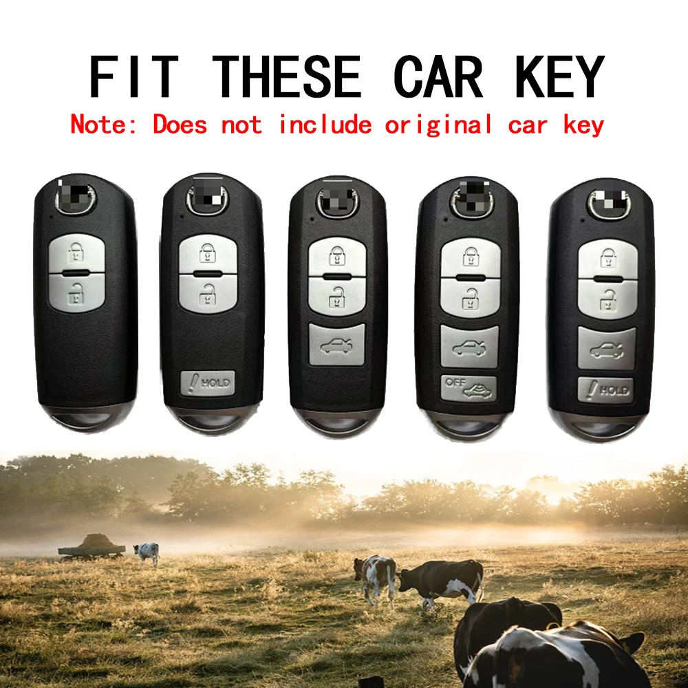 حافظة مفاتيح السيارة لمازدا 2 3 5 6 BL BM GJ Atenza Axela Demio CX-3 CX3 CX-5 CX5 CX7 CX-9 CX8 4 أزرار