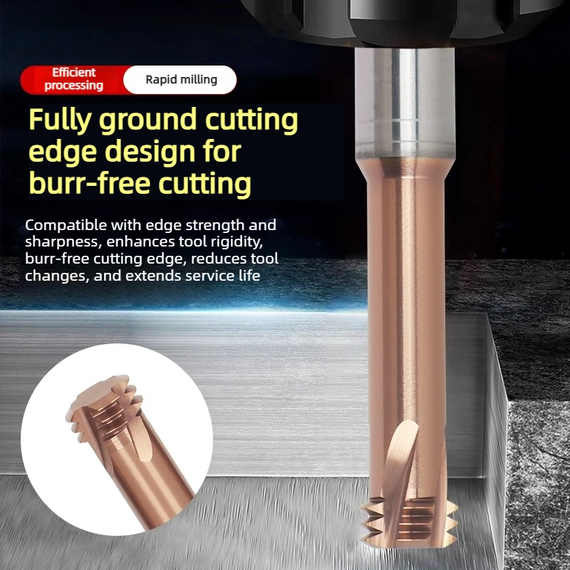 60° Tungsten Carbide Single-Tooth Spiral Thread Mill, CNC Router Bits for M1-M20, Precise Sharp Durable