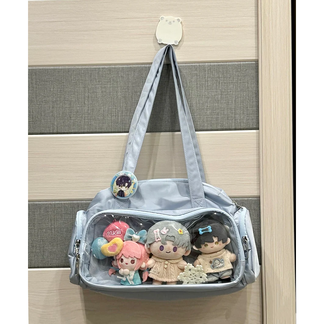 Daily Use Large Capacity Handheld Single Shoulder Commuter Bag Pain Relief Bag Square Shape Zipper Closure Fashionable Bag