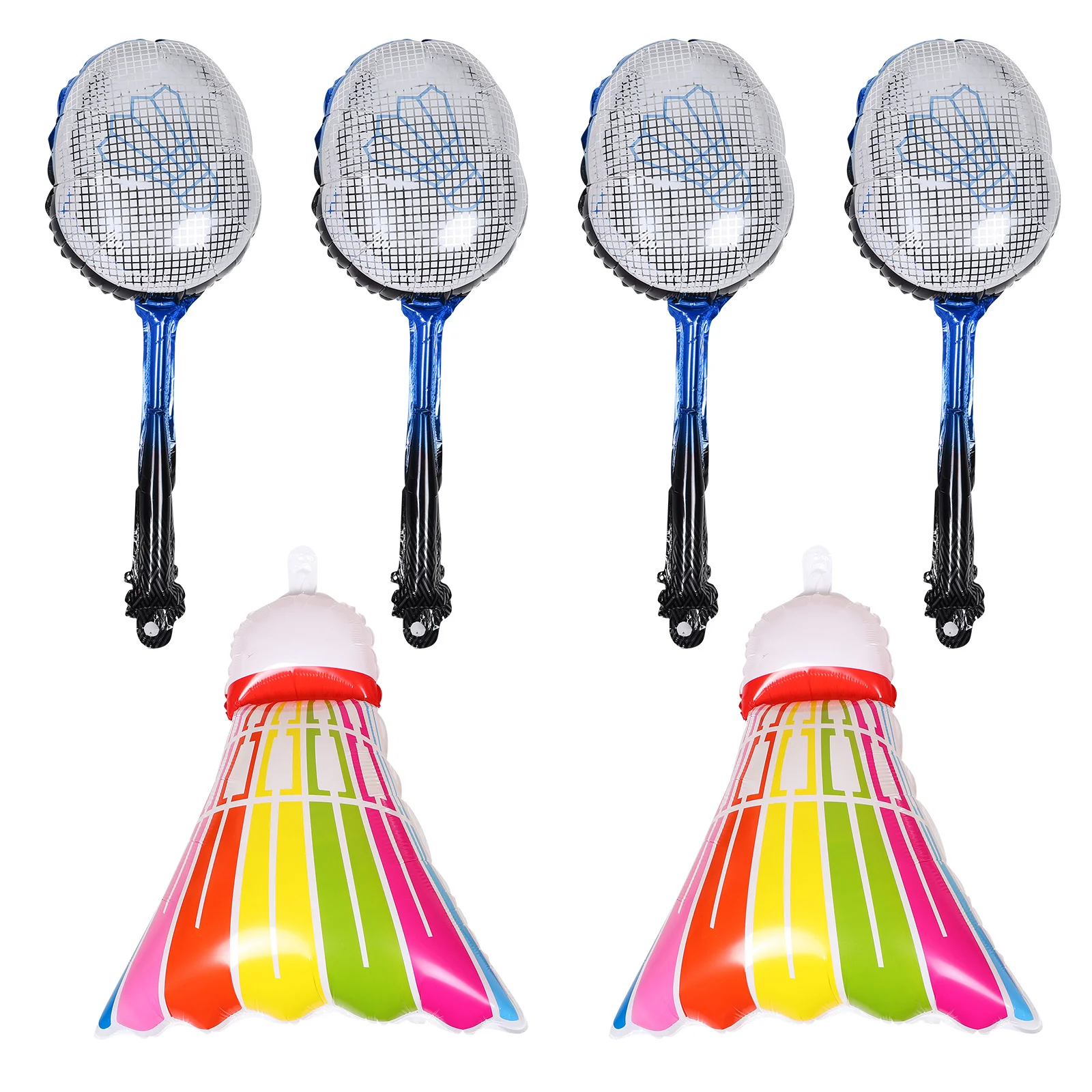 

1Set Inflatable Badminton Racket Balloon Lightweight Foil Decor for Sport Themed Party Portable Celebration Decoration Supplies