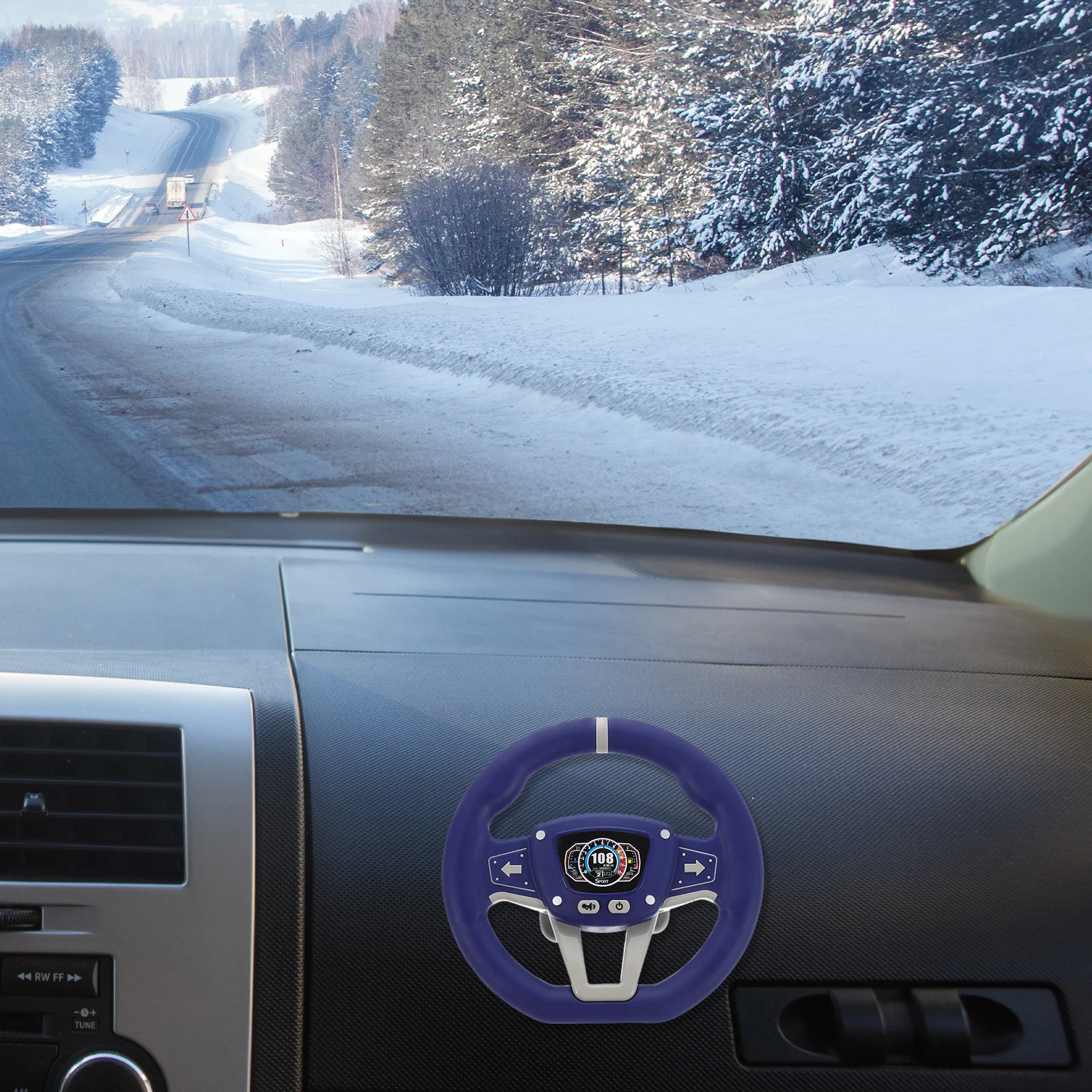 

Simulated Steering Wheel For Kids Interactive Driving Sound Lights Pretend Play Game Skill Building Portable Plastic Controller