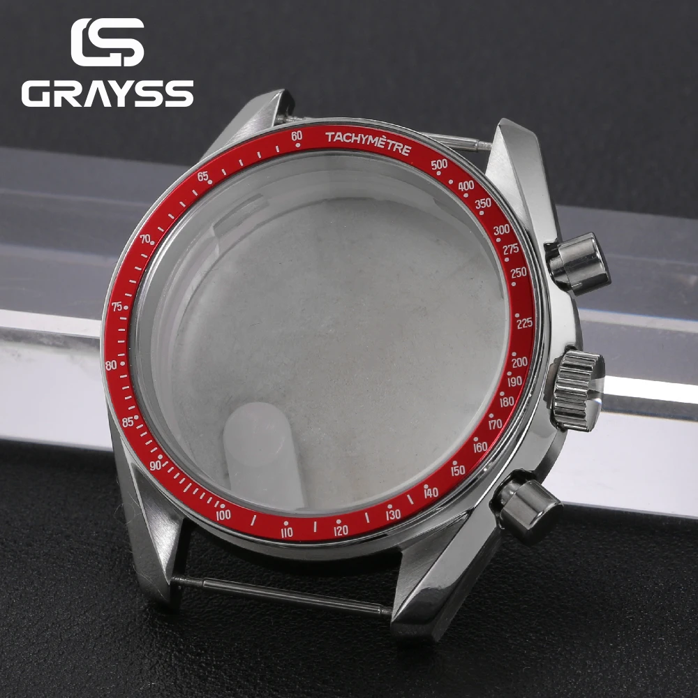 NEW 39.7MM VK63 For VK63 watch accessories watch parts Fits 20mm strap 316L  For Speed Master Metal Case Bezel chronograph