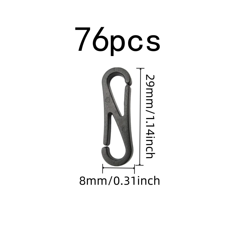Double Head Connection Double Head Connectors 76 pcs, perfect for Mask Strap Replacement, Strong Secure Hold