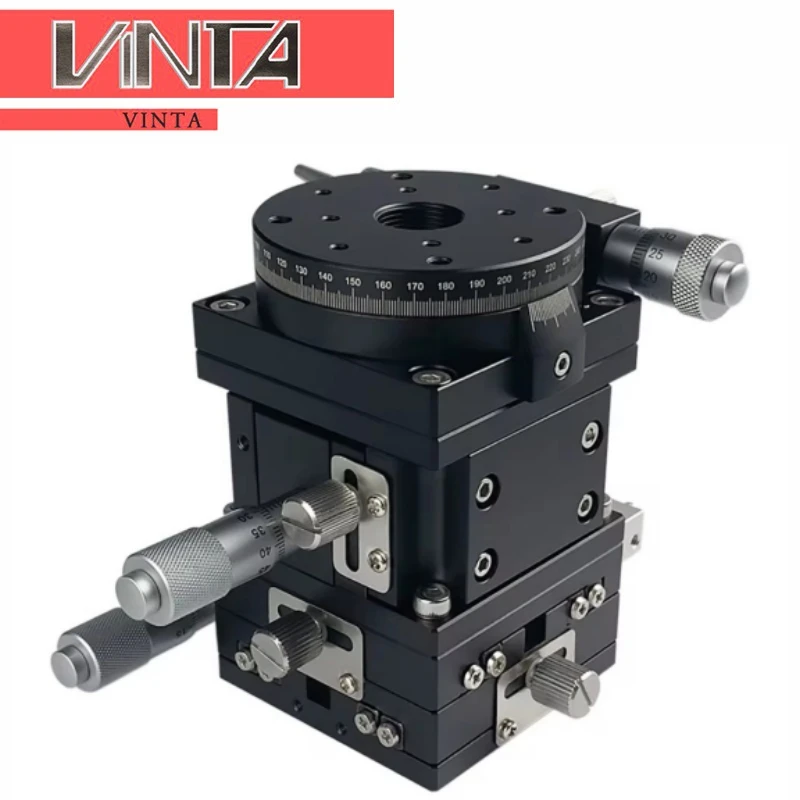 

XYZR Axis LTP60-LM-2 Sliding Table V Type 4 Axis Fine Tuning Platform Adjustment Slide Manual Linear Platform Bearing