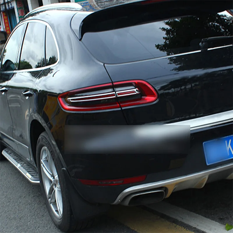 For Porsche Macan 2014 2015 2016 2017 2018 4pcs Plating Car Rear Tail Light Moulding Sticker Lamp Cover Trim  Styling  Accessori