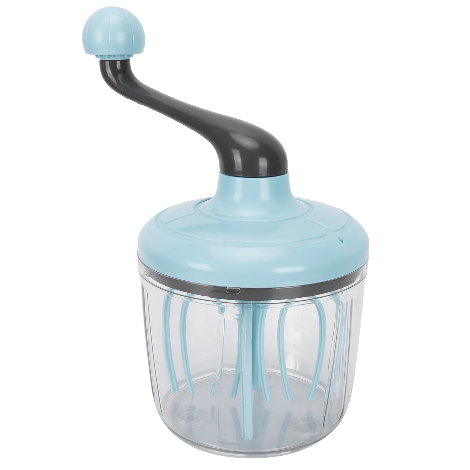 Herramienta para agitar crema Batidor de huevos semiautomático respetuoso con el medio ambiente Batidor de huevos con manivela 4 ejes giratorios para herramientas de cocina