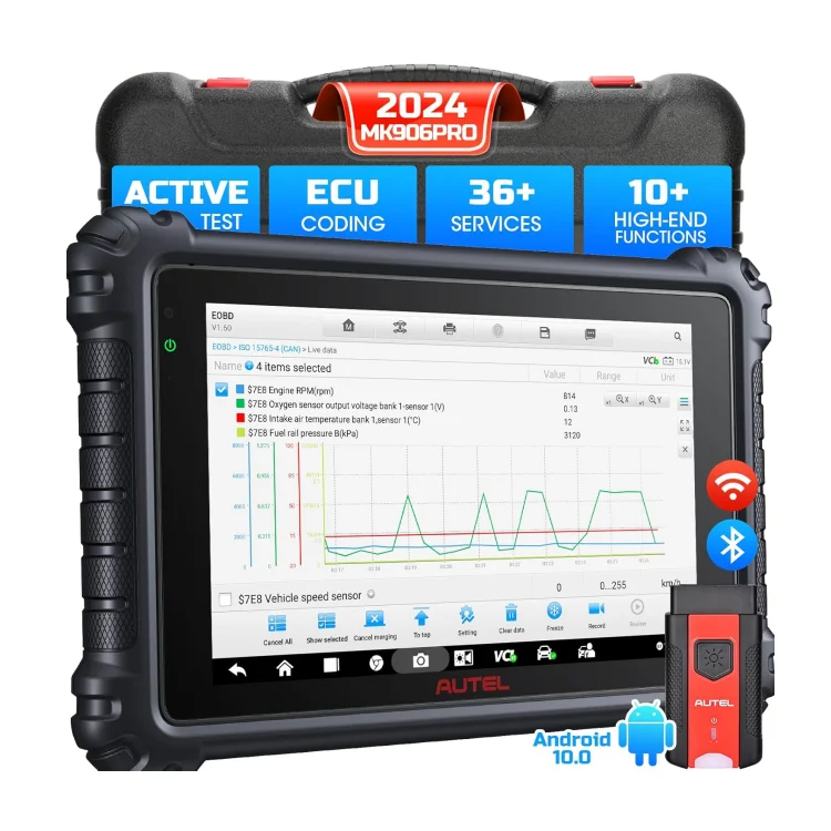 

Autel Mk906 Pro Mk906pro Автомобильный считыватель кодов, двунаправленный сканер Obd2, диагностический станок, обновление MK908S MS906BT MK906BT