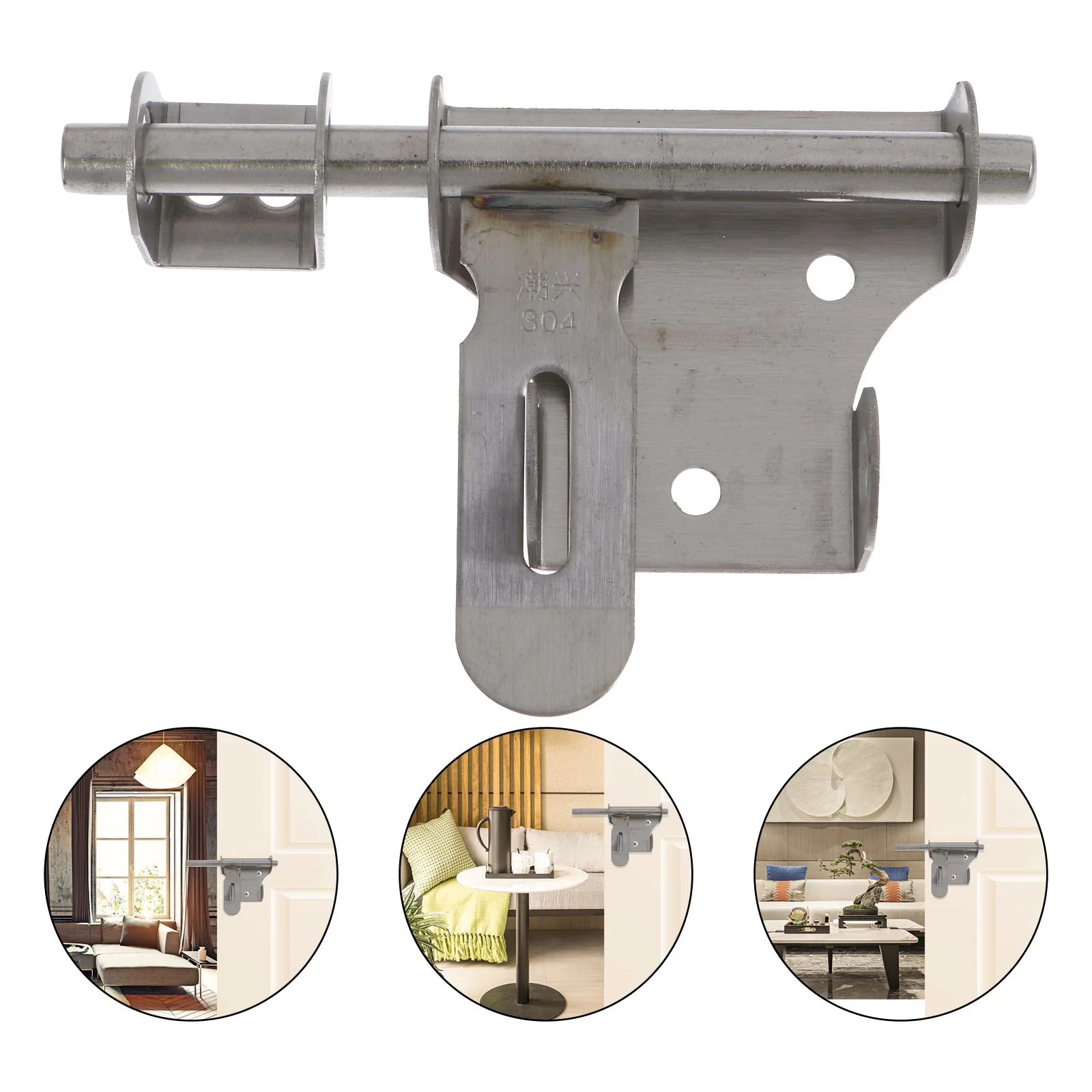 

1pc Security Door Latch Stainless Steel Latch Bolt Solid Door Latch Lock Window Bolt Window Latch Window Barrel Bolt