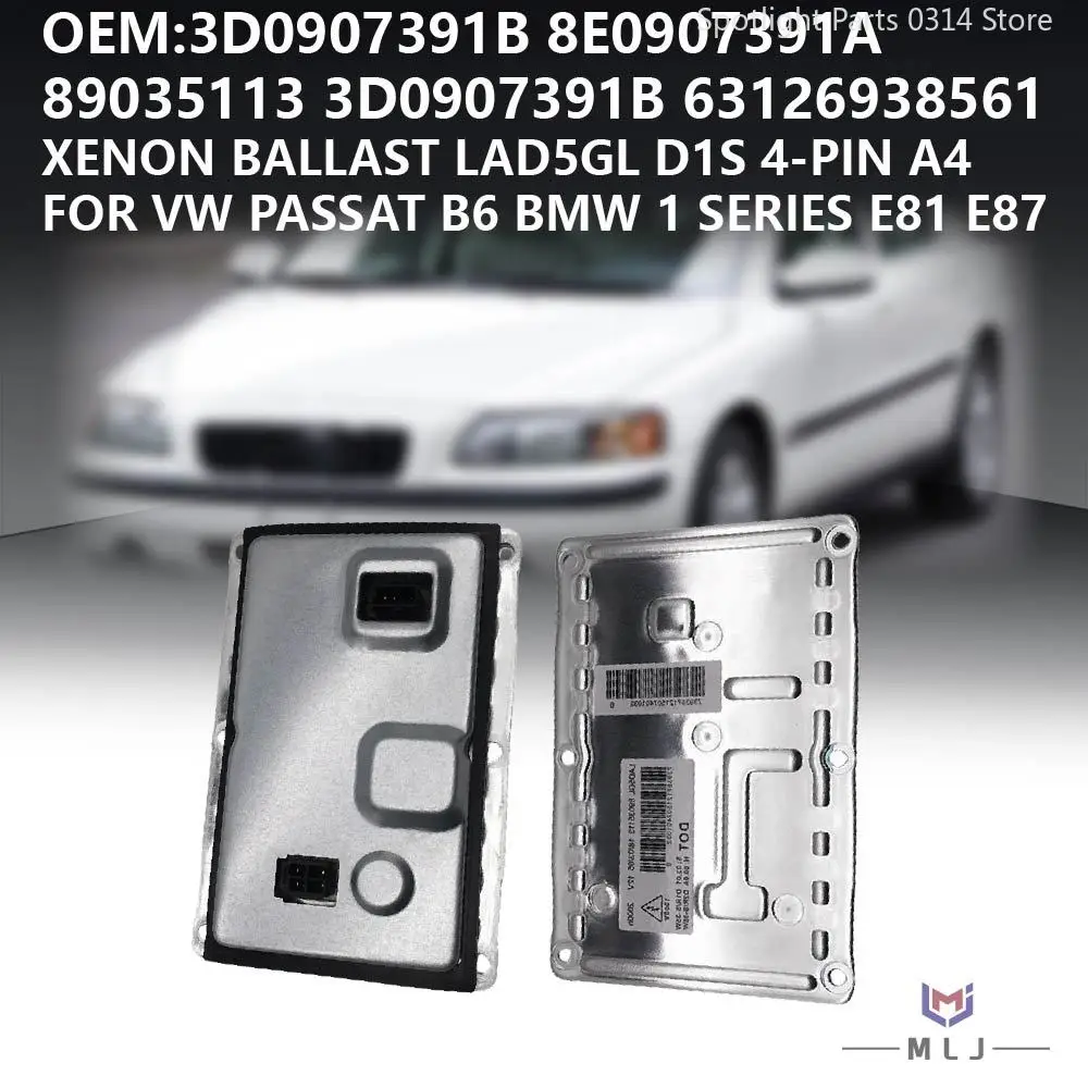 3D0907391B 8E0907391A For BMW 1 Series E81 E87 For VW Passat B6 Xenon Headlight DRL Ballast Module High Quality Unit