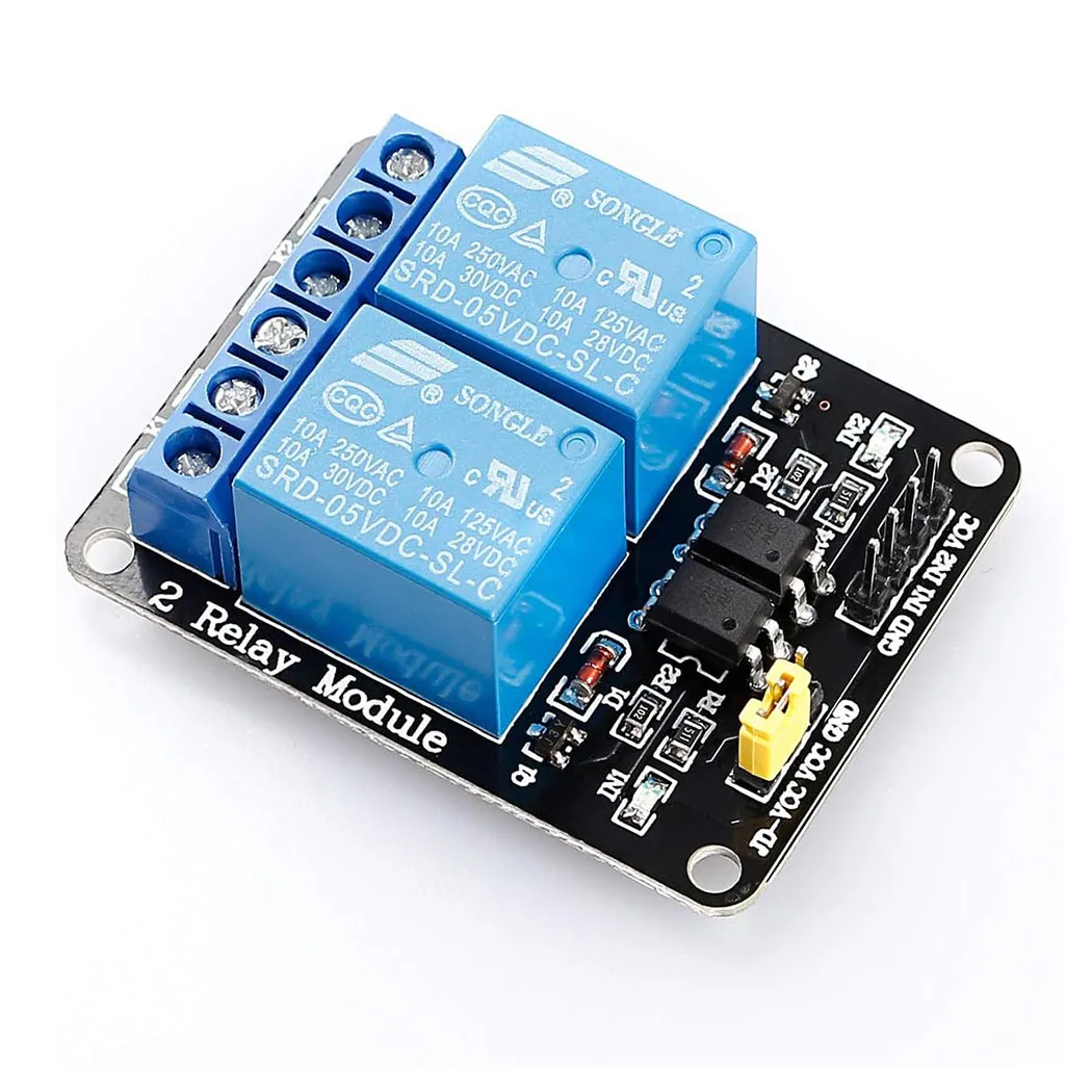 5V 2 Channel DC 5V Relay Module High and Low Level Trigger with Optocoupler Isolation Relay Module for Arduino Relay