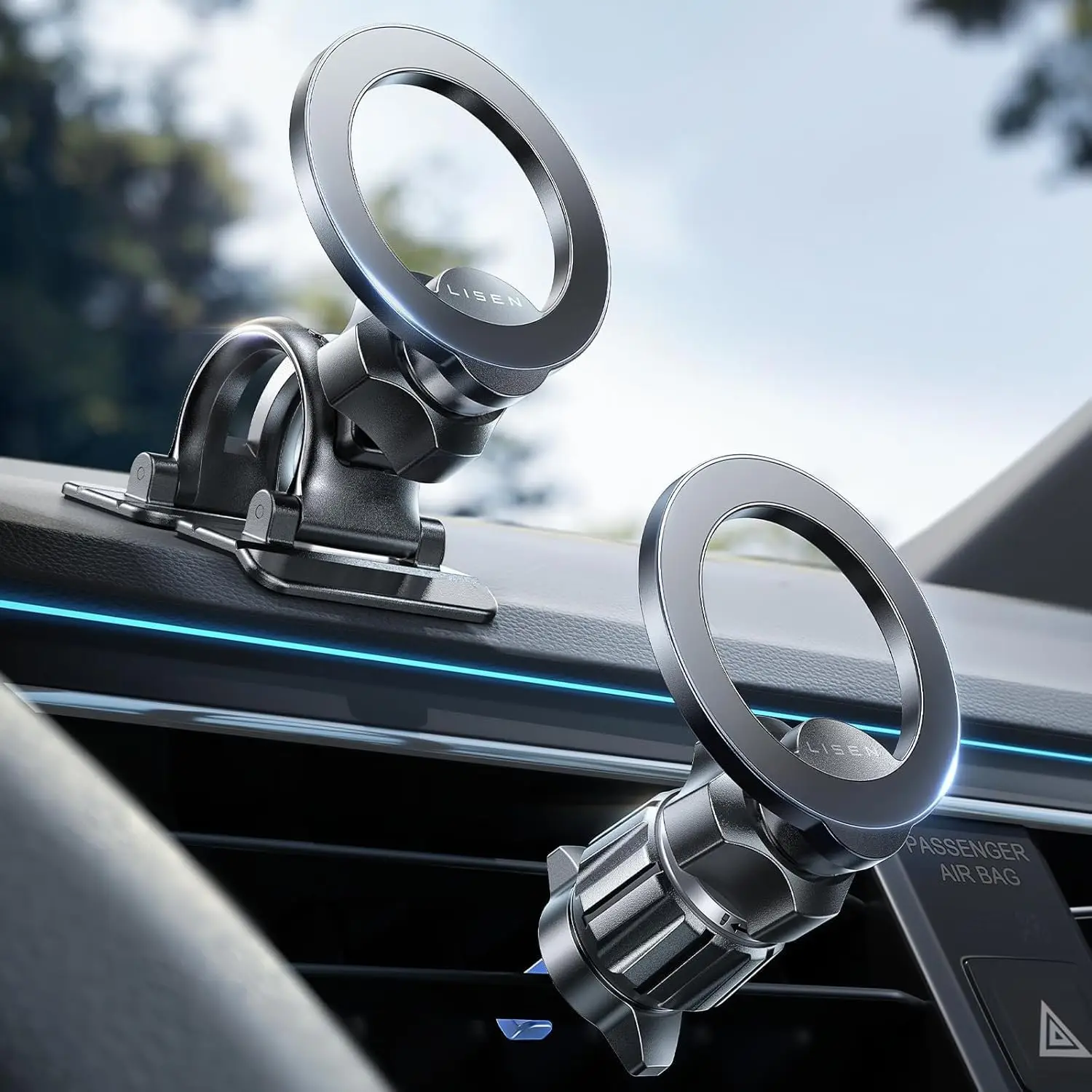 

LISEN for MagSafe Car Mount [2026 Strong Magnets] Magnetic Phone Holder for Your Car [Vent&Dash] Magnet Cell Phone Holder Mount