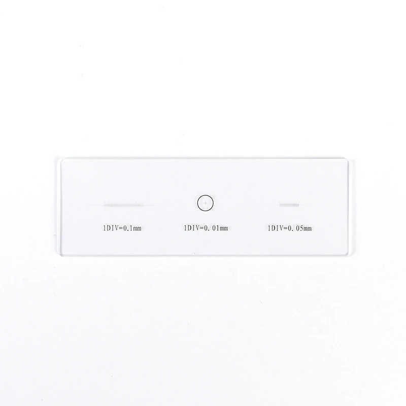 Albenth 0.1/0.05/0.01mm Micrometer Crosshair Calibration Glass scale Ruler Microscope Stage Micrometer