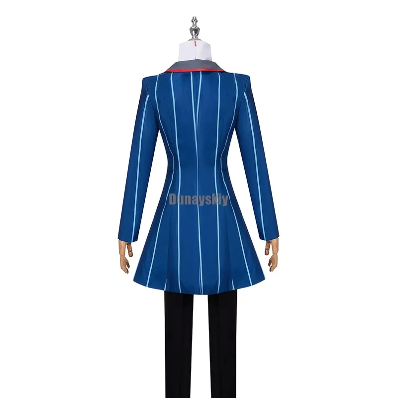 Hazbin-Disfraz de Hotel Vox para hombre, traje de uniforme para Halloween, Carnaval, Navidad, azul y rojo