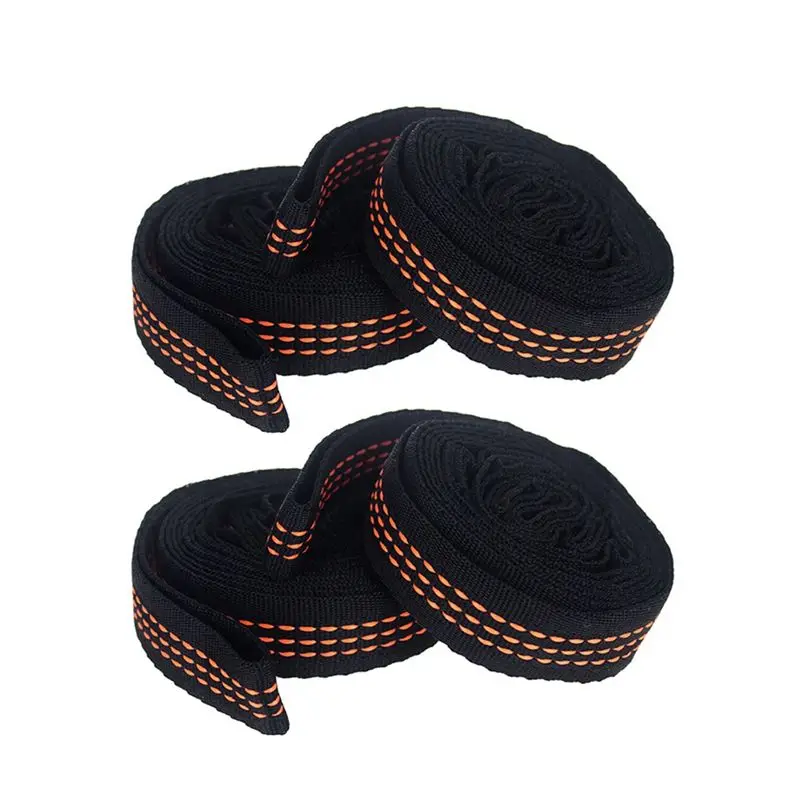 

AB46-4Pcs Комплект из 4 усиленных полиэстеровых ремней для гамака с 5 кольцами, высокой нагрузочной способностью, для кемпинга на открытом воздухе