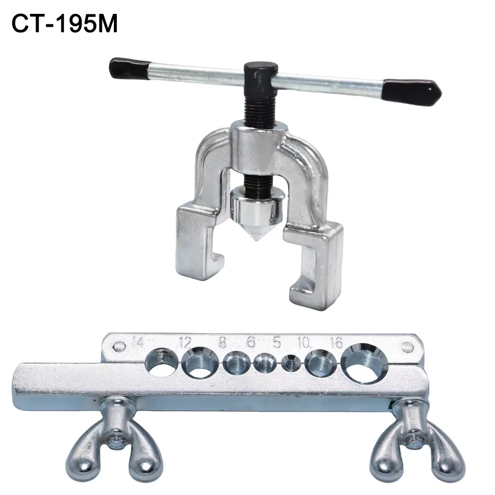 

Metric/Inch Copper Tube Expander Silver Multifunction Flaring Tool Set Pipe Flaring Tool 45 Degree Tubing Pipe Expander