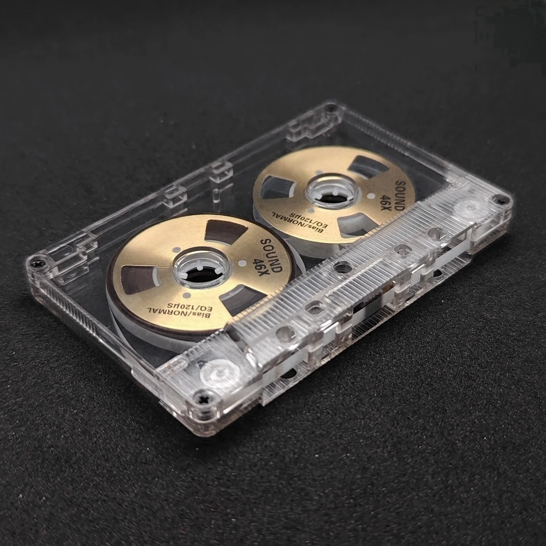 Hoge kwaliteit aluminium haspel-naar-haspelcassette blanco audiocassette 46 min (DIY)