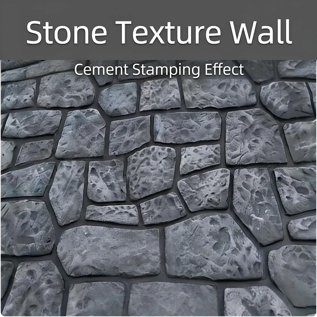 60x48cm Antique Cultural Stone Texture Embossing Cement Imitation Mold for Exterior Walls - Seal Design