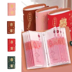 PU Leather Saving Money Binder Portable Refillable Budget Binder Cash Envelopes Savings Handbook Account Book