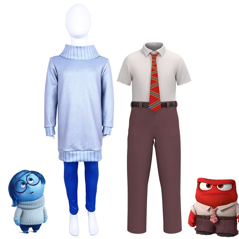 アニメ映画インサイドアウトジョイコスプレ衣装喜び怒り恐怖 Cos 衣装大人子供ハロウィンステージパフォーマンス衣装 #   1 #   W