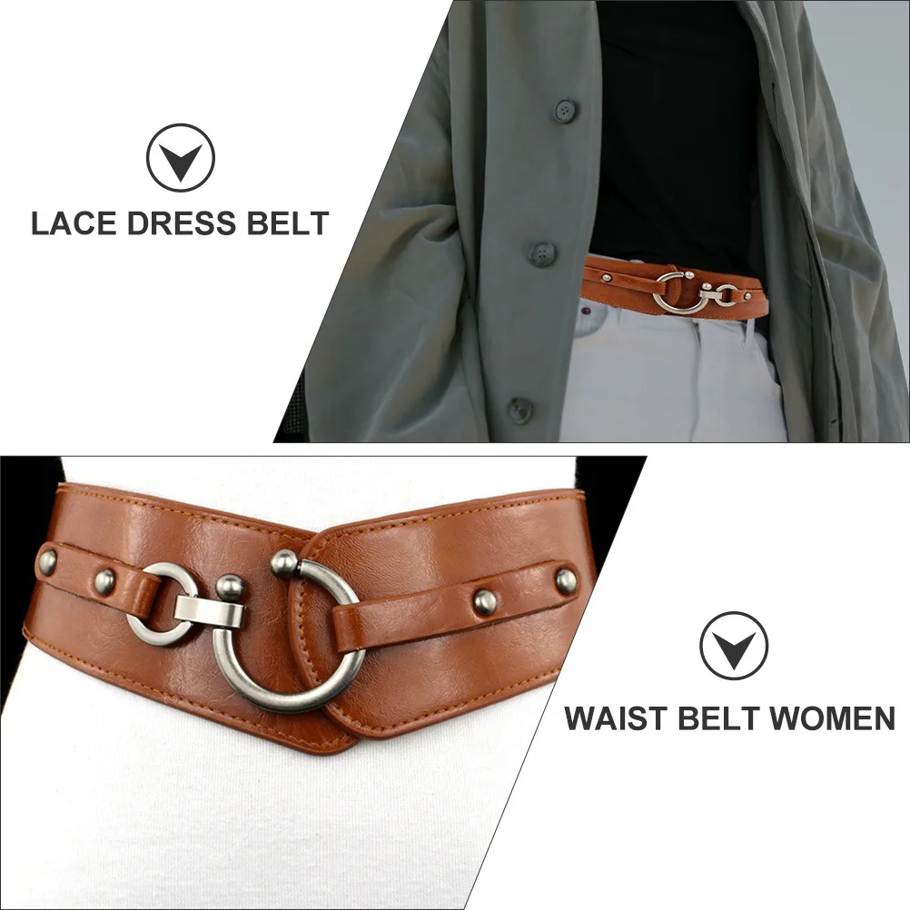 فستان أنيق خفيف الوزن للنساء من البولي يوريثان بخصر واسع للاستخدام اليومي للحفلات، سترة بحزام عريض للنساء، حزام برباط للخصر #1