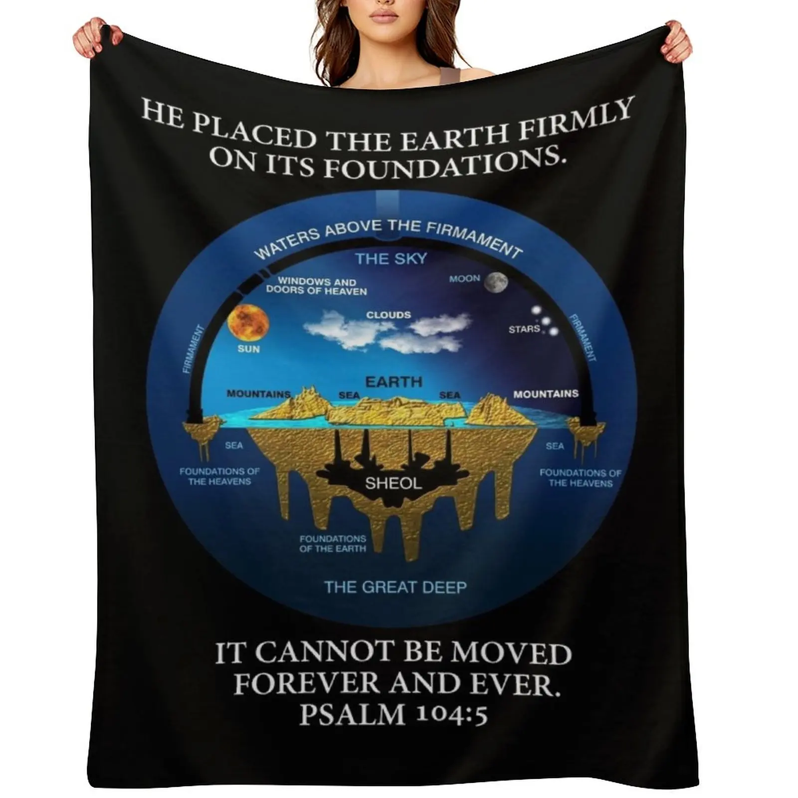 

Psalm 104:5 Flat Earth Anceint Hebrew Cosmology Throw Blanket Baby Beautifuls halloween Thermals For Travel Blankets