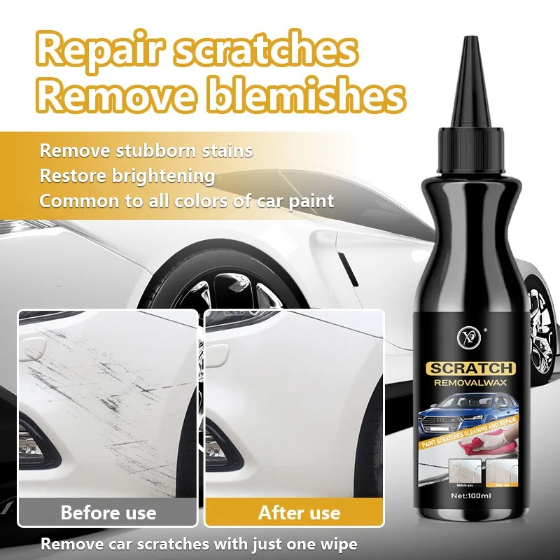 Car Paint Scratch Repair Wax Powerful Decontamination Polishing Mark Remover Abrasive Buffing Agent for Automobile Surface Gloss
