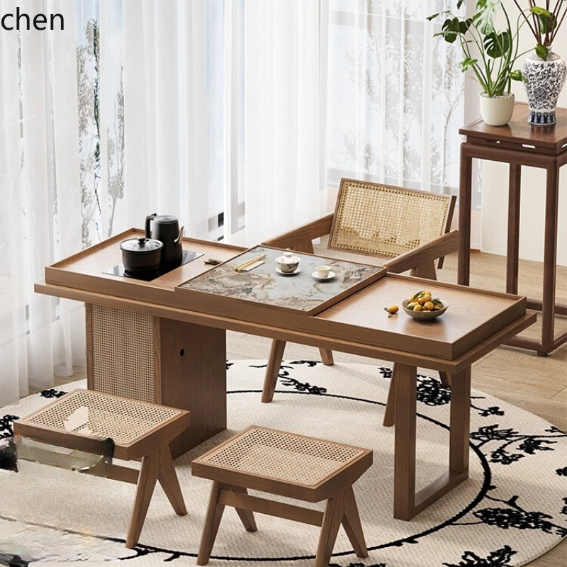 

HTT new living room office Song Dynasty aesthetic tea table new Chinese balcony small tea table