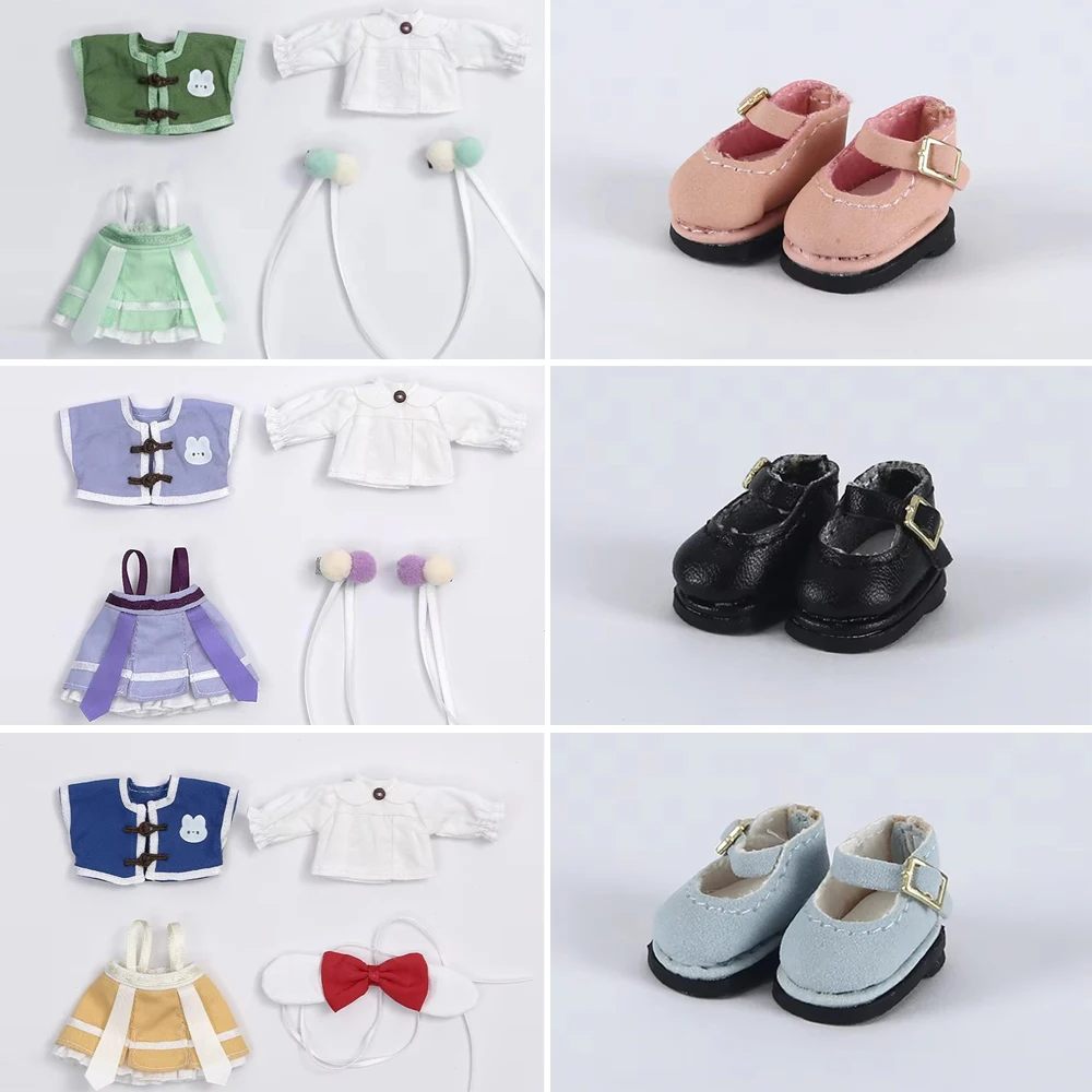 

New OB11 Clothes Cute Hanfu Dresses Skirts Shirts Headwear Set for Obitsu11, GSC, Molly, P9, YMY, 1/12bjd Doll Clothes Toy Shoes
