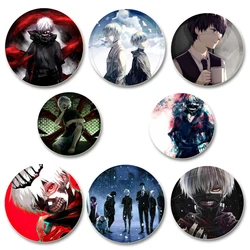 Anime Tokyo Ghoul Kaneki Ken Cute Cartoon Badge Tinplate Cartoon Cosplay Badge Pins Backpacks Bag Ornament Accessory Gifts